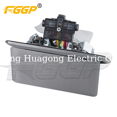 Aluminium Alloy Rj45 Floor Outlet Box Socket Panasonic Ground Silver Waterproof Pop Up