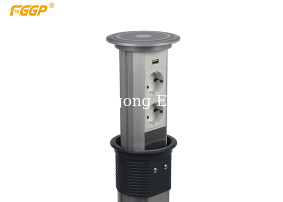 2 Position 16A 250V EU Standard Pop Up Power Points For Office Tables