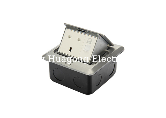Office SASO RJ45 Floor Plate13A 250V Flame Retardant PC Material Easy Installation