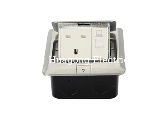 Office SASO RJ45 Floor Plate13A 250V Flame Retardant PC Material Easy Installation