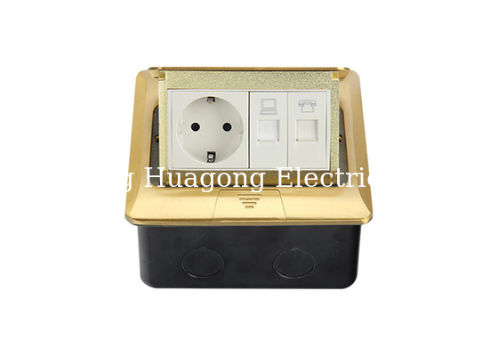 Conference Room Pop Up Power Socket With RJ45 Zinc Copper Alloy Bracket
