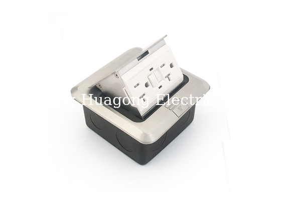 Damped Double Floor Socket 20A 125V 60Hz Recessed Electrical Floor Plugs