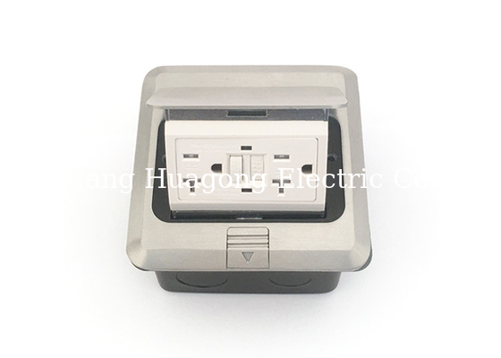 Damped Double Floor Socket 20A 125V 60Hz Recessed Electrical Floor Plugs