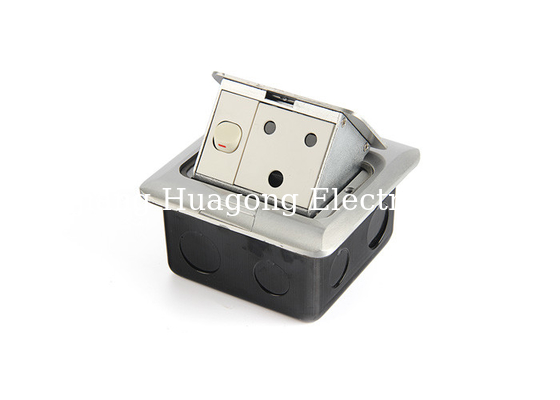 SA Concrete / Marble / Hardwood Purpose Pop Up Floor Outlet With 2 Pin Socket And South Africa Plug