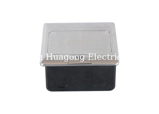 Silver Color Pop Up Floor Mounted Outlet Box With 2 Ways British Socket