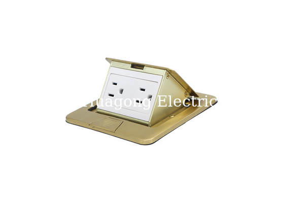 Residential Double Floor Socket With White 15A 125V Decora Tamper Receptacle