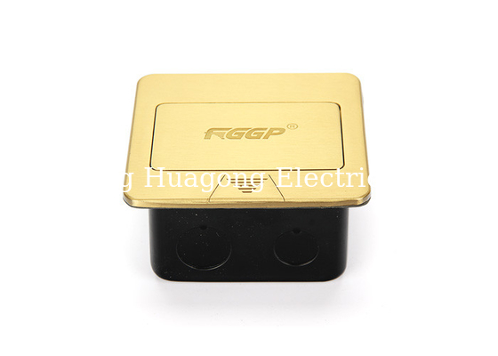 Hidden Pop Up Floor Socket Box , Brass French Socket With Modular Jack