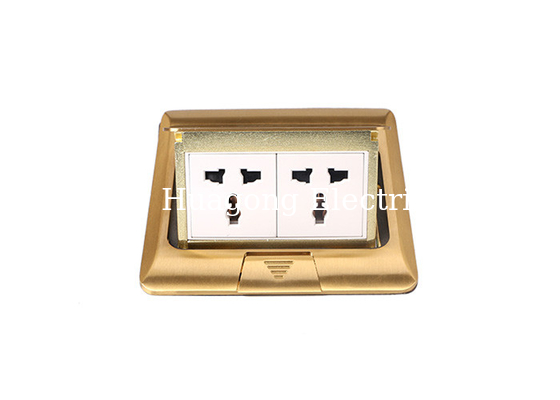 13A 250V Double Floor Socket With 2 X International Multi - Configuration Outlet