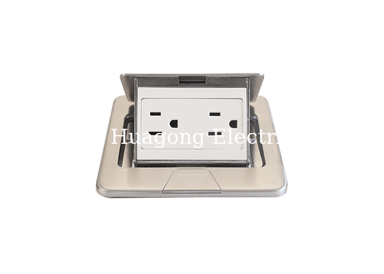 3.4A 5V Output USB Dual Charger Pop Up Floor Outlet Stainless Steel UL / CUL Listed