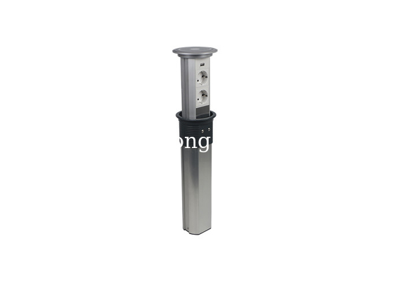 Aluminium Alloy Kitchen Pop Up Power Sockets Convenient Space - Saving