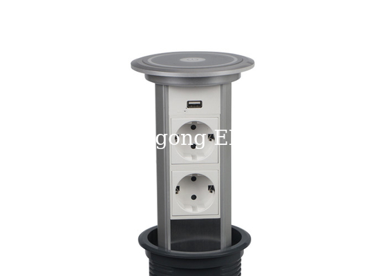 Aluminium Alloy Kitchen Pop Up Power Sockets Convenient Space - Saving