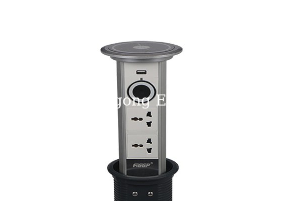 Retractable Kitchen Pop Up Sockets , Silver Kitchen Pop Up Tower Socket
