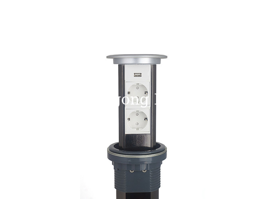 Round Kitchen Worktop Pop Up Plug Socket Durable Flame - Resisting Materials