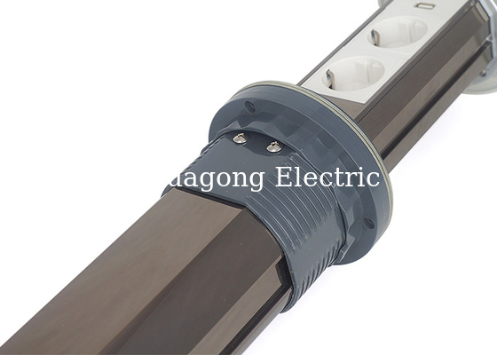 Round Kitchen Worktop Pop Up Plug Socket Durable Flame - Resisting Materials
