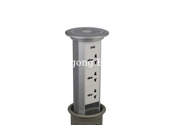 Vertical Motorised Kitchen Pop Up Sockets , Pull Out Sockets Kitchen With USB Connector