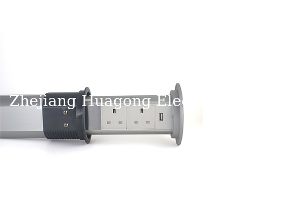 FGGP Electronic Rise And Down Pop Up Kitchen Sockets With 2 Gangs UK Outlets 13A 250V