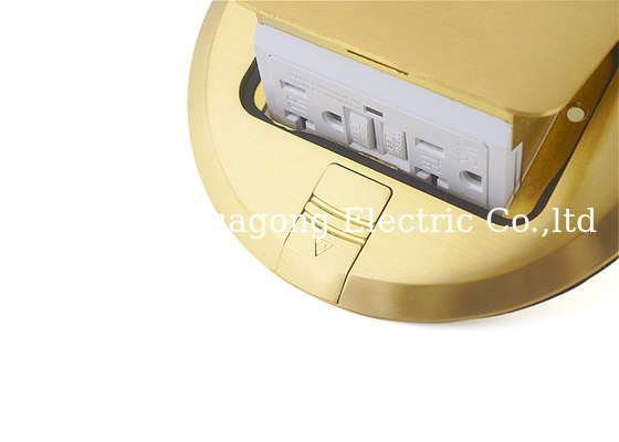 110V - 250V Waterproof Floor Outlet With Tamper / Weather Resistant Device
