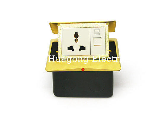 Watertight Floor Mounted Plug Sockets Concrete Flooring Mounted With Network Port