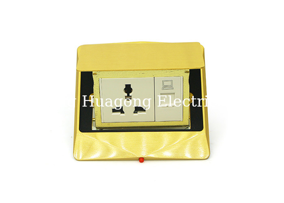 Watertight Floor Mounted Plug Sockets Concrete Flooring Mounted With Network Port