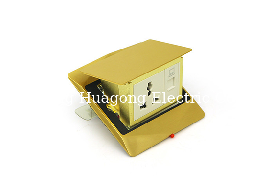 Watertight Floor Mounted Plug Sockets Concrete Flooring Mounted With Network Port