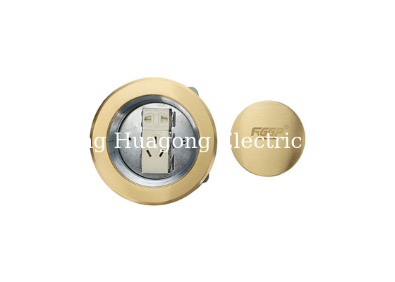 IP65 Rated Round Floor Socket , Electrical Floor Receptacle Long Life