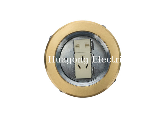 IP65 Rated Round Floor Socket , Electrical Floor Receptacle Long Life