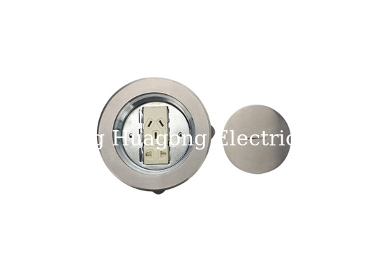 ɸ130mm Round Floor Socket Floor Mounted Receptacle Box Sus Spiral Cover