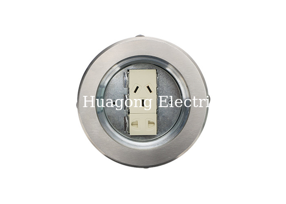 ɸ130mm Round Floor Socket Floor Mounted Receptacle Box Sus Spiral Cover
