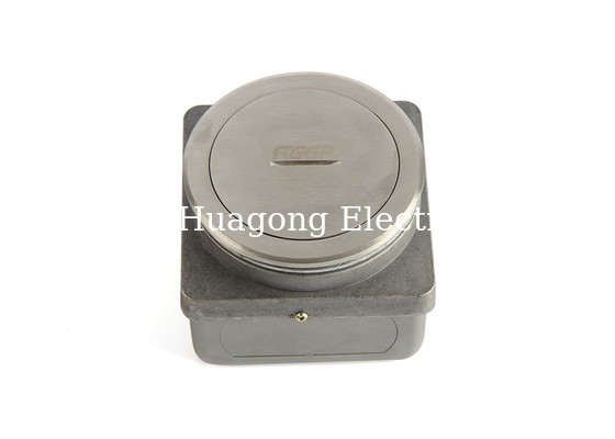 Stainless Steel Round Floor Socket Floor Mounted Electrical Outlet Boxes