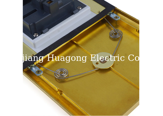 Square Type Waterproof Electrical Floor Sockets Economic Double Flat Push Type