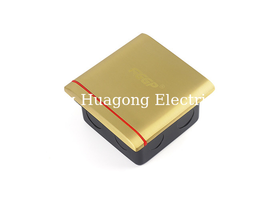 Square Type Waterproof Electrical Floor Sockets Economic Double Flat Push Type