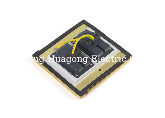 Square Type Waterproof Electrical Floor Sockets Economic Double Flat Push Type