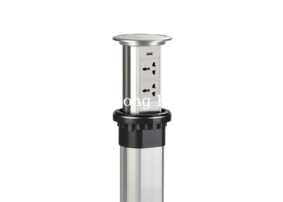 IP44 Waterproof Pop Up Counter Outlet , Kitchen Counter Pop Up Outlet