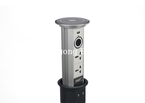 Easy Installation Pop Up Countertop Receptacle Flame - Resisting With Bluetooth Audio