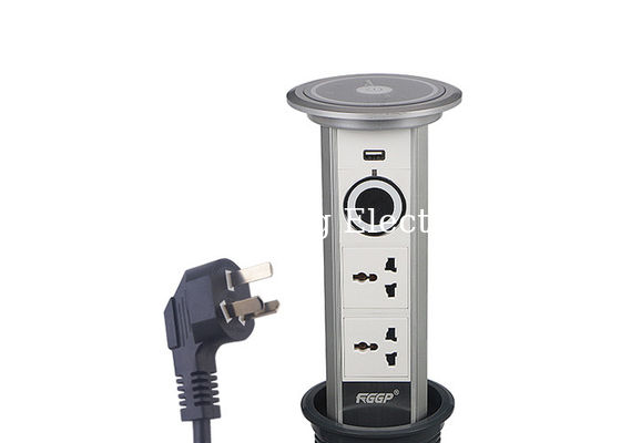 Easy Installation Pop Up Countertop Receptacle Flame - Resisting With Bluetooth Audio