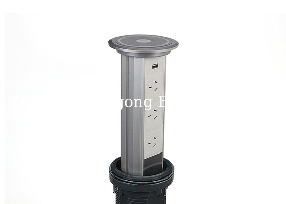 3 x AU Sockets Pop Up Counter Outlet , Kitchen Counter Automatic Pop Up Socket