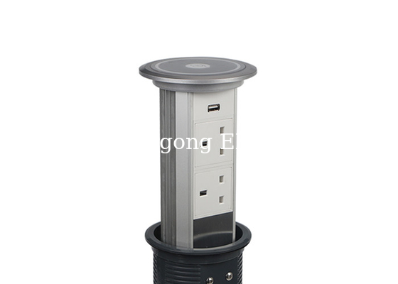 3250W Motorized Pop Up Power Socket White LED For Conference Room Counter Top