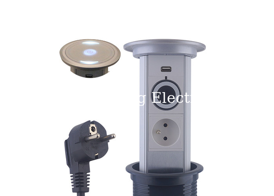 Waterproof Electric Motorised Pop Up Socket LED Lighting Design Easy Installation