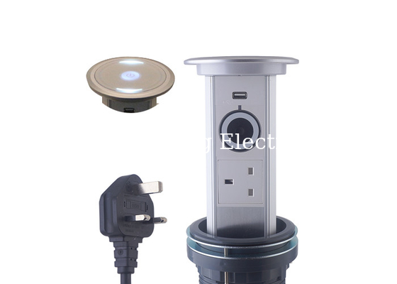 250V 13A Motorised Pop Up Electrical Plug Socket With CE / TUV Certification
