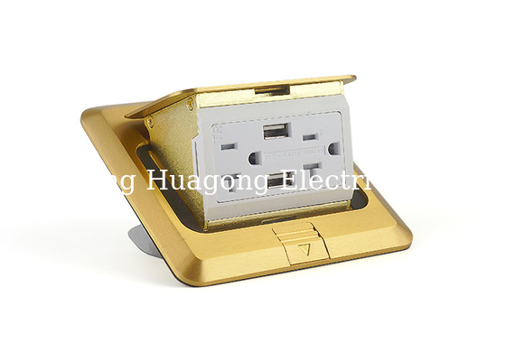 20A 125V 60Hz Table Pop Up Outlets Flush Floor Mounted Power Points Dual Receptacle