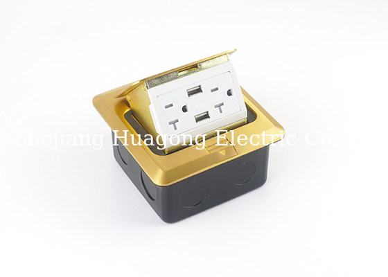 20A 125V 60Hz Table Pop Up Outlets Flush Floor Mounted Power Points Dual Receptacle