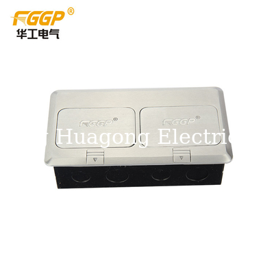 Motorized Polished Pop Up Floor Outlet Double Socket Floor Box CE Passed