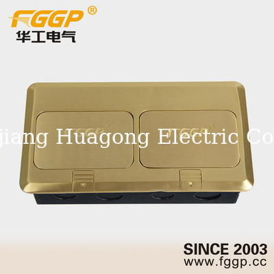 Golden Color EU Pop Up Floor Outlet Long Life Network Power Outlet