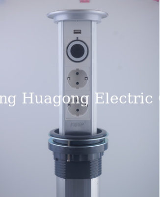 Smart Motorized Pop Up Socket 250V 16A 2 X EU Outlets