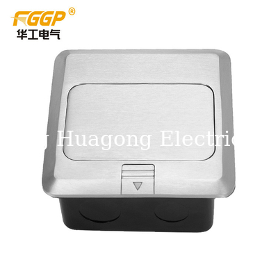 Australia Standard Pop Up Floor Socket Metworking Brushed Silver Panel