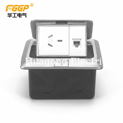 Long Life Telephoned Trade Show Floor Mounted Power Outlet For Meeting Room