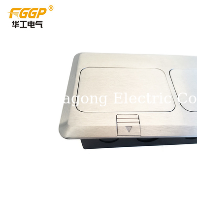 Durable Table Mounted Double Floor Socket For Double Networking Telephoned
