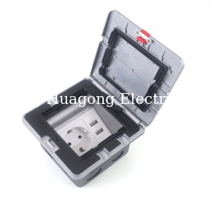 Electric Pop Up Waterproof Floor Outlet Box Socket With 20 Amps Receptacle