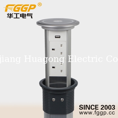 Durable FGGP Motorized Pop Up Outlet For Kitchen , Tabletop Power Socket