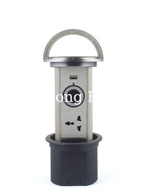 110 - 250V 16A Uk Kitchen Pop Up Sockets , Table Top Electrical Outlets Bluetooth